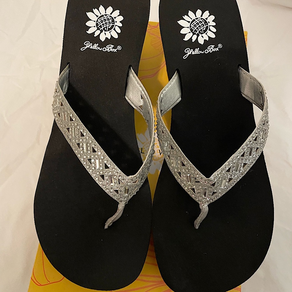 Yellow Box Flip Flop Sandals